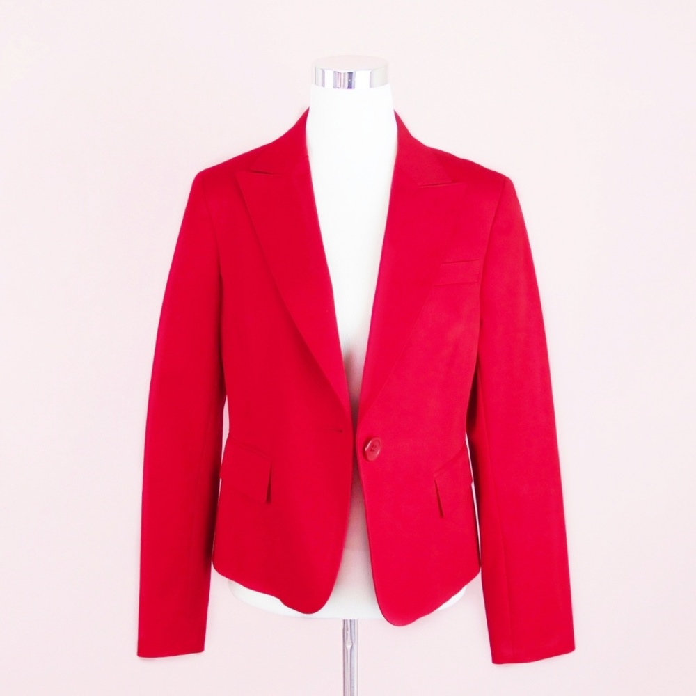 Lafayette 148 New York Red Tailored Blazer